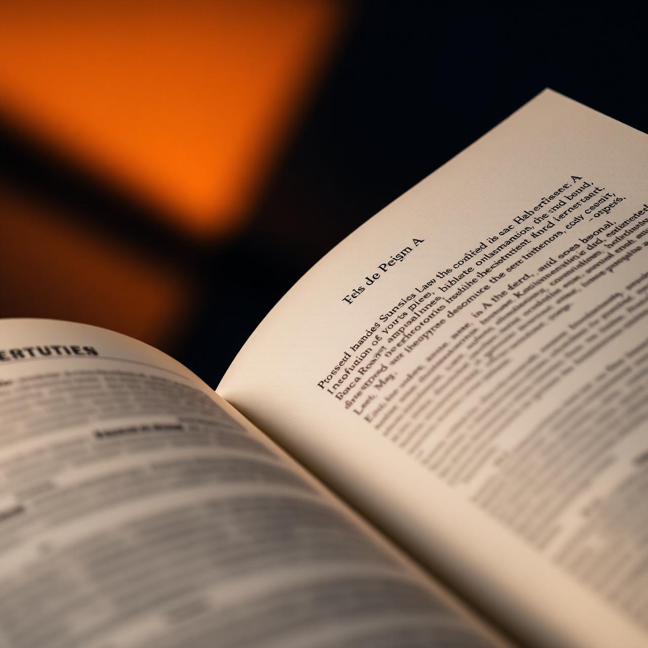 Detalhe de livro jurídico em ambiente do escritório